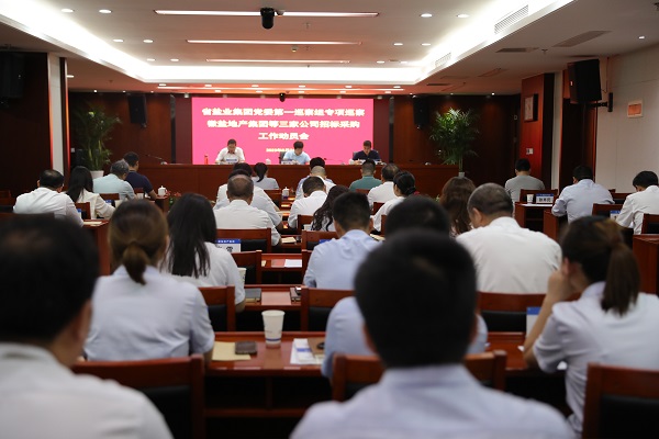 省威客电竞集团党委第一专项巡察组巡察徽盐地产集团等三家公司招标采购事情发动会召开